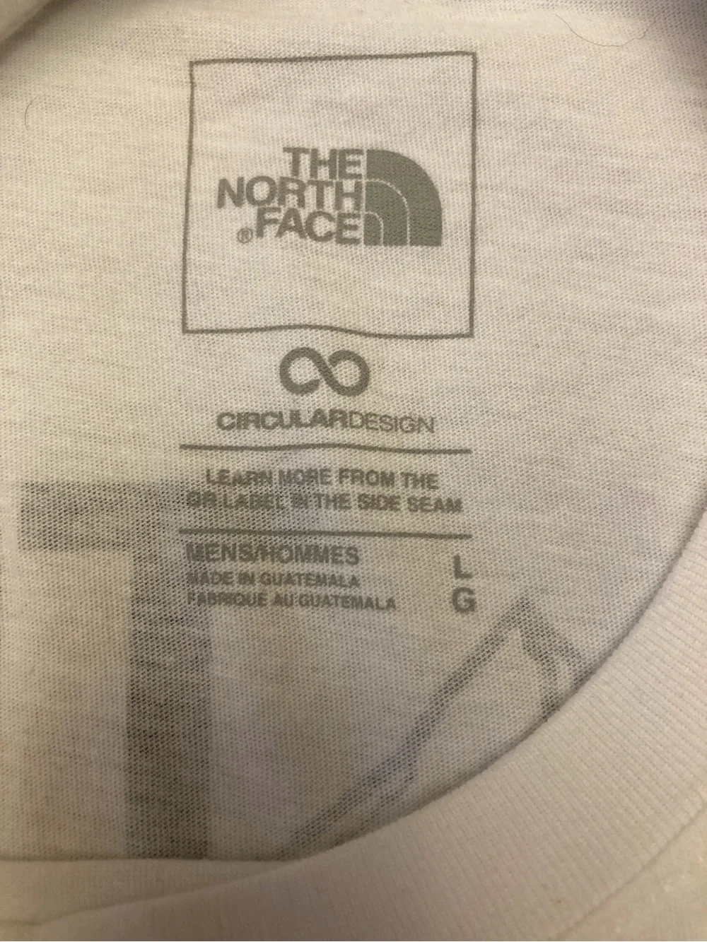 North Face White Short Sleeve Logo Tee